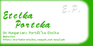 etelka porteka business card